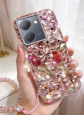 奢华闪钻爆款适用vivoY78手机壳女款X30水钻Y78+高级感X21屏幕指纹版防摔x27新款U3新品y93外壳Y33s满钻Y70s