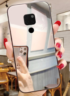 补妆镜子玻璃镜面适用华为MATE20手机壳m魅特mt20pro高档mte30限量版20x外壳5g潮款x20女款pr0壳新款夏天女p