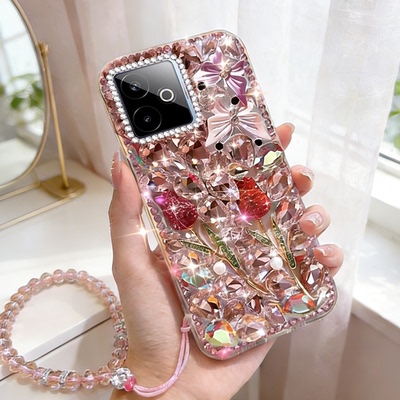 奢华闪钻爆款适用realme真我GT7手机壳全包11上档次11外壳V11S防摔RealmeV23女款12高级感Q3保护套V30巨好看