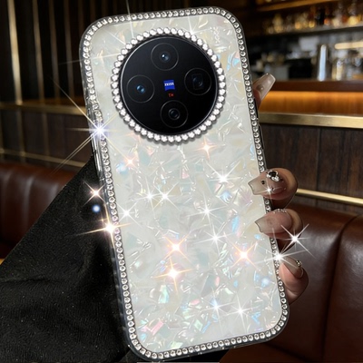 高级镶钻七彩贝壳适用荣耀X70手机壳新款X70i保护套X50Pro高级感X50GT女款WIKO Hi  60S防摔80新品60M网红60A