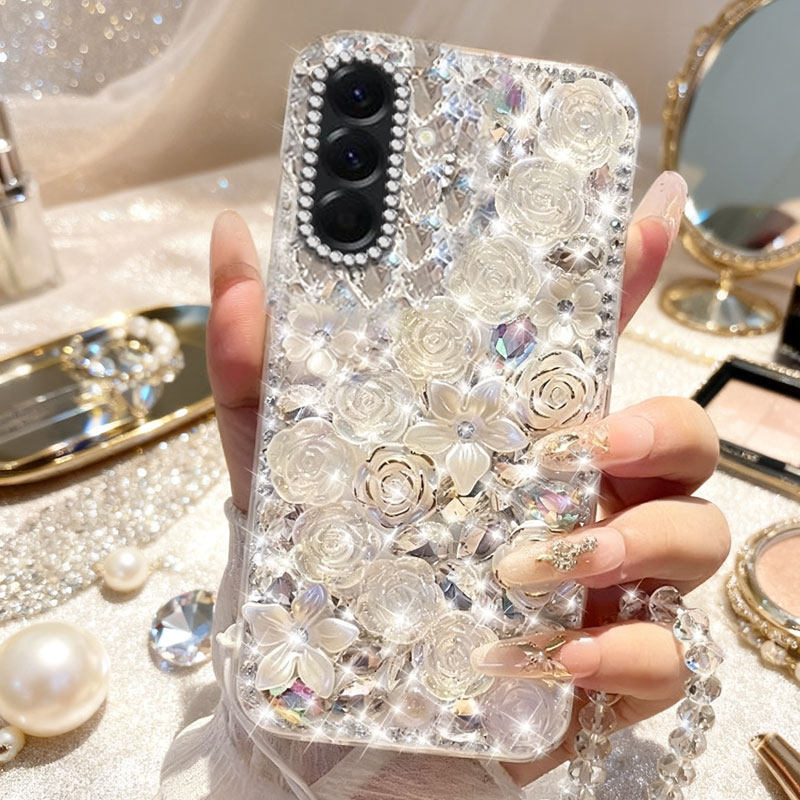 高端奢华镶钻手机壳，不掉钻，不发黄