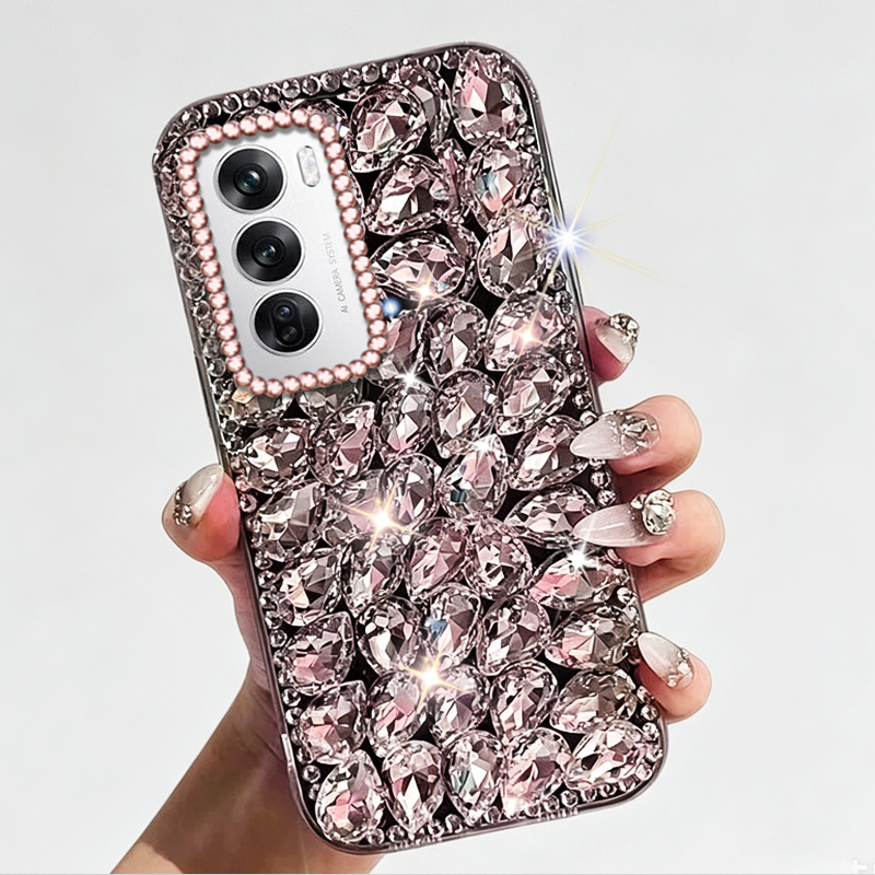 轻奢简约满钻适用OPPOReno12手机壳高级感A3闪钻A3i网红A2女款11小清新8水钻4透明A1软壳7小众10+外壳A5 新款