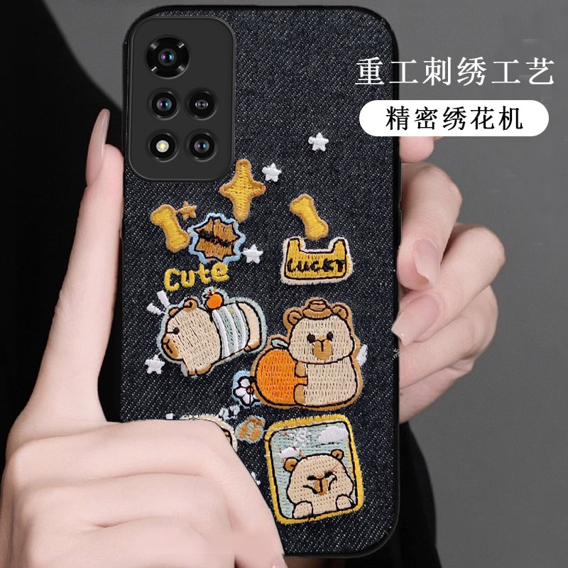 牛仔布艺刺绣，不掉色，不脱丝