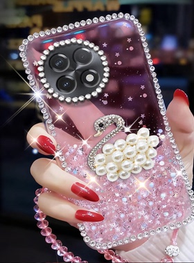马年新款滴胶镶钻适用oneplus1+一加15手机壳软壳ace5至尊版结婚13外壳AcePro女款9RT上档次NordCE3保护套