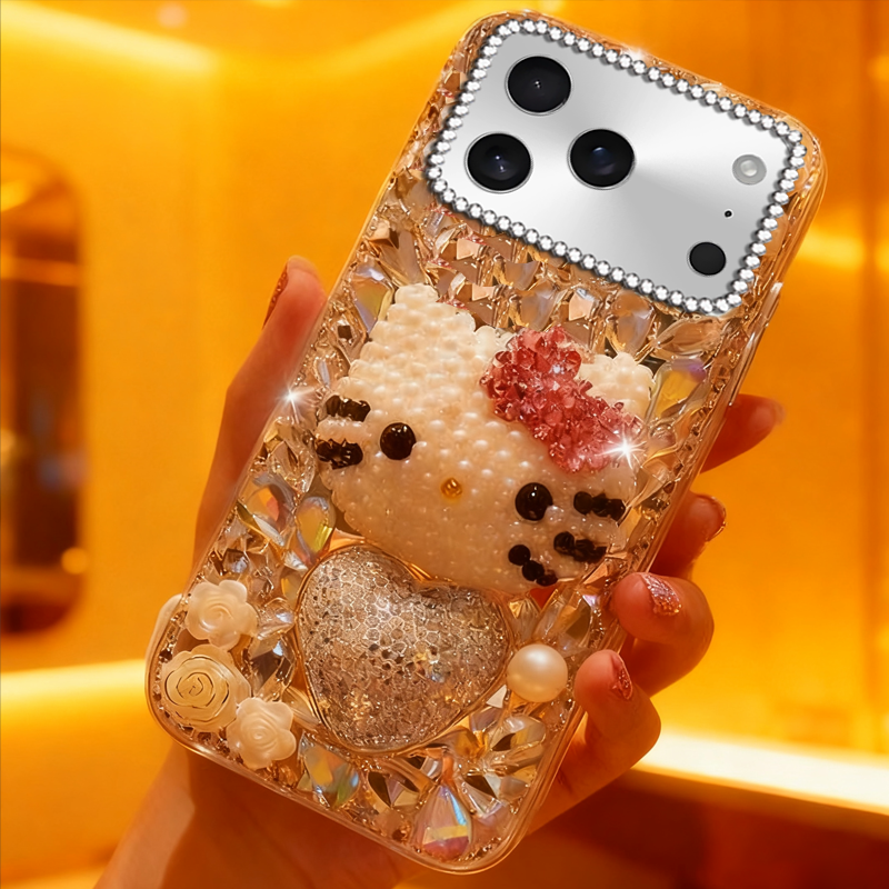 高端奢华镶钻手机壳，不掉钻，不发黄
