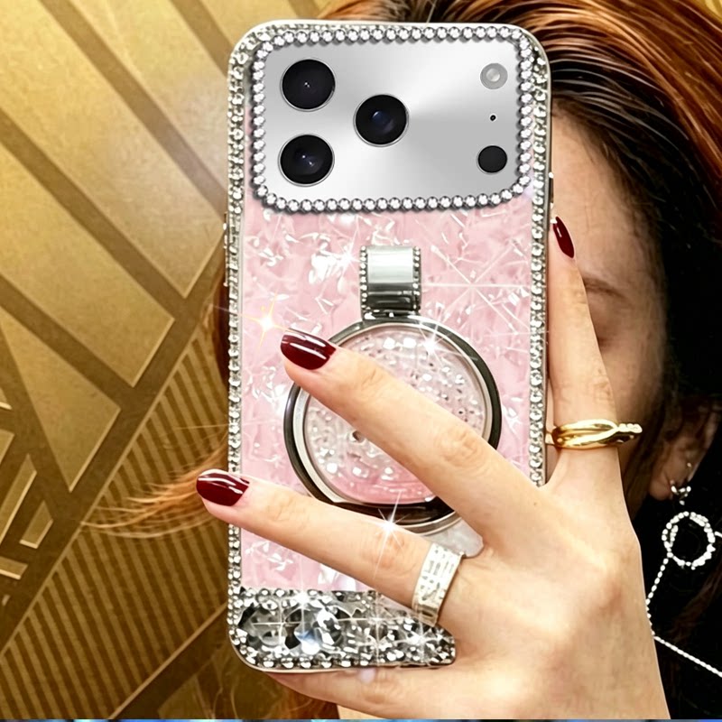 镶钻贝壳秋冬新款适用苹果iPhone17Promax手机壳水钻6s女款12Mini高级感18Pro/2027年16保护套15小众12奢华
