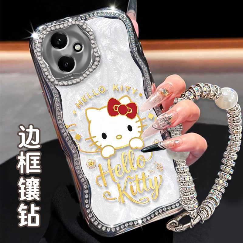 电镀奶油镶钻珠光白，不掉钻，不掉漆