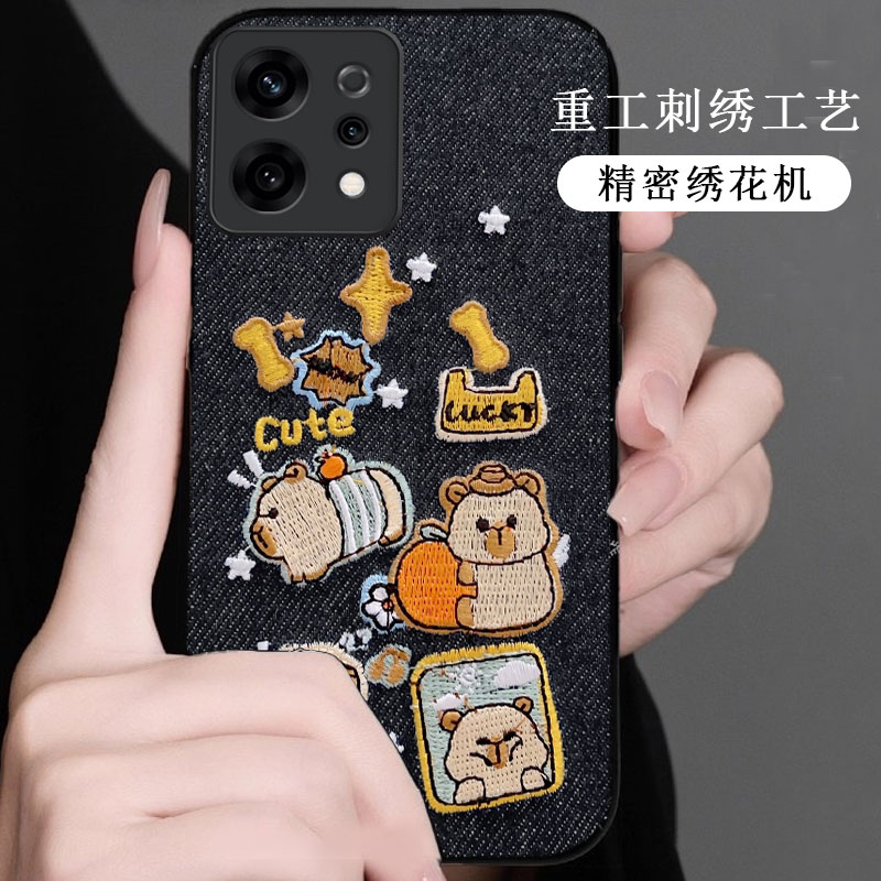 牛仔布艺刺绣，不掉色，不脱丝