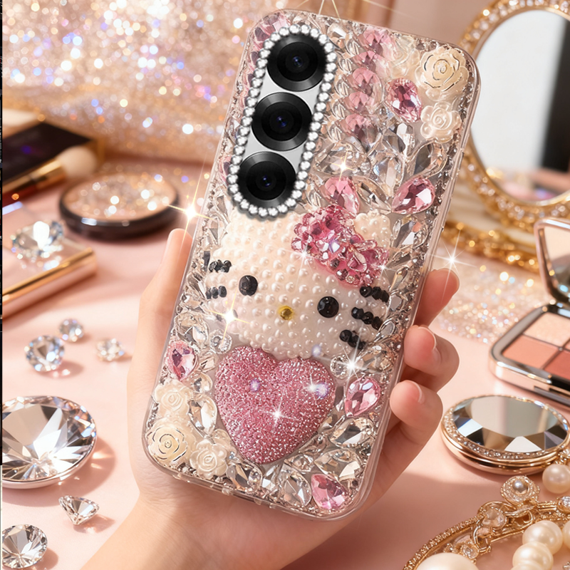 高端奢华镶钻手机壳，不掉钻，不发黄