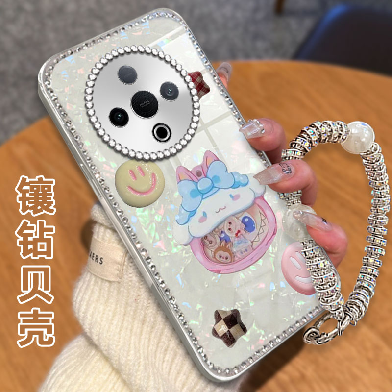 高级感电镀贝壳纹镶钻  不掉漆 不掉色