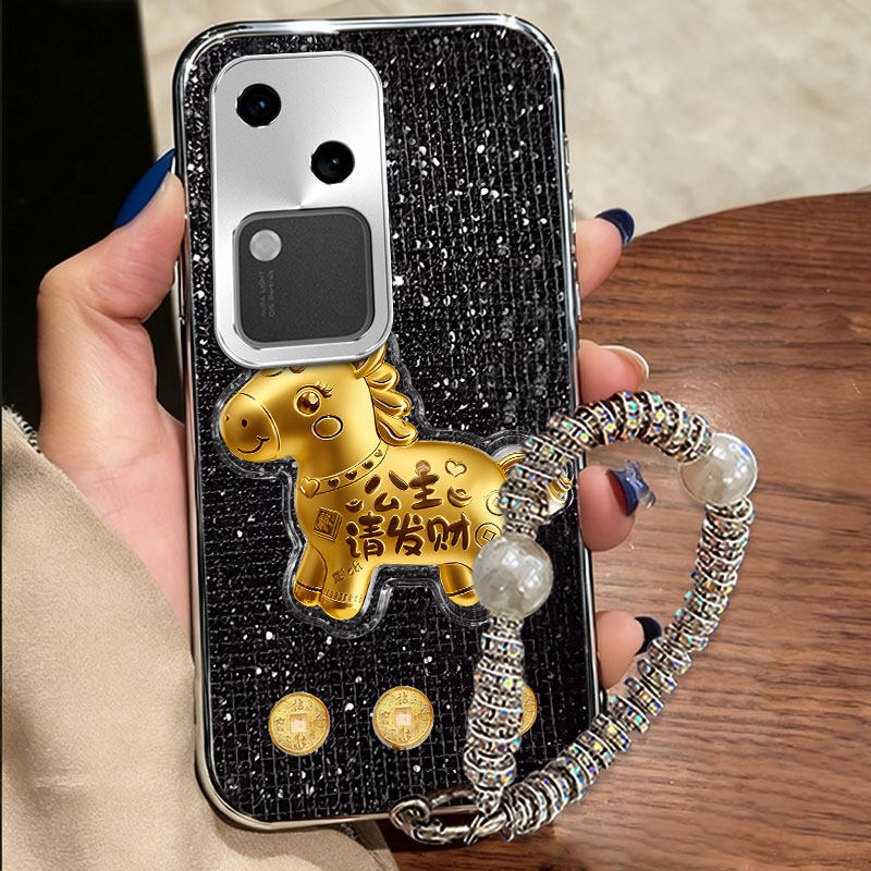 高级电镀光闪皮，全包防摔耐用，不掉色