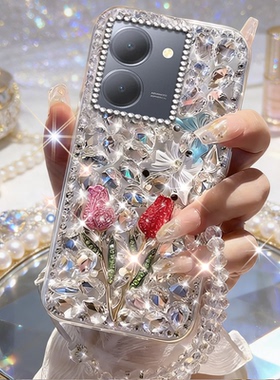 高级爆款镶钻适用vivoY78手机壳新品y76s外壳T1x/2026年Y50M小众8网红x27巨好看Y100奢华X21S全包Y300满钻