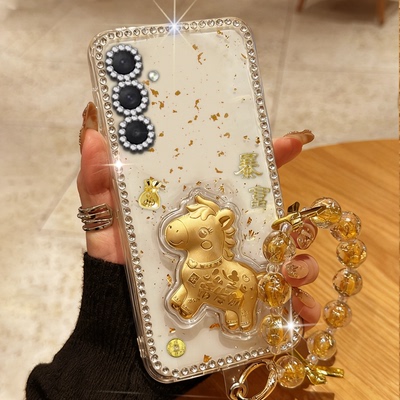 2026马年新年发财适用三星GalaxyM55手机壳秋冬M16女款F16情侣M31新款M51镶钻M10高级感M14 5G春节M32 5G
