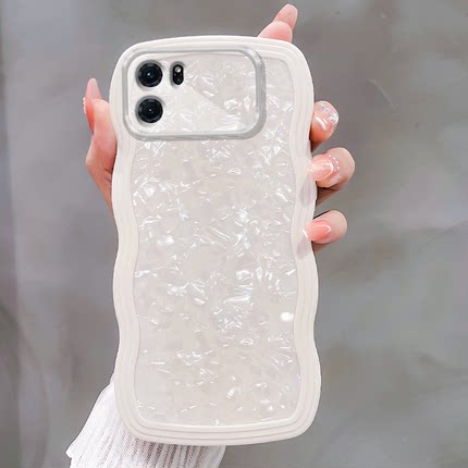 小众高级感简约贝壳纹适用OPPOK10X手机壳K10PRO活力版K9X新款K7全包RENO8PRO防摔A53/A55/A56女A93S夏天oppk