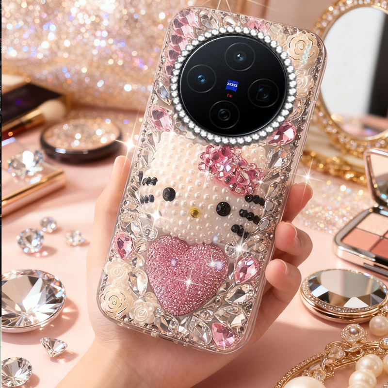 高端奢华镶钻手机壳，不掉钻，不发黄