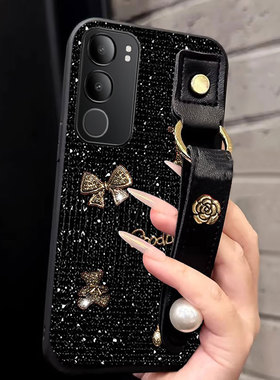 2026马年红色新款腕带适用vivoY50 5G手机壳名媛V27e高级感Y200i过年Y300GT冬天Y300+硅胶T2x春节Y35+软Z3x