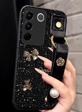 2026马年红色新款腕带适用vivoS16手机壳冬天9S+高级感X200mini网红Y300防摔S1结婚S20秋冬S30全包S15喜庆z10