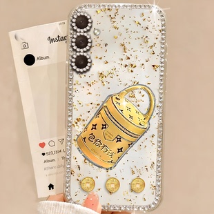 S24全包ZFold6新年款 5G保护套S22 M34 M32 2026年M51网红M16 5G新品 春节金箔招财适用三星GalaxyM55手机壳女款