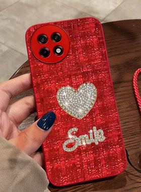 红色本命年布艺小香风适用oneplus1+一加Ace5手机壳春节3冬天12结婚11防摔6名媛5Pro喜庆9RT过年2秋冬9Pro