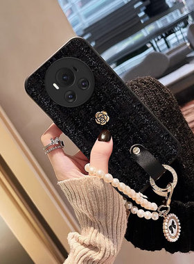 2026新年款针织布艺适用荣耀Magic6手机壳新款6pro红色X10防摔X10Max外壳x40保护套X70马年4过年