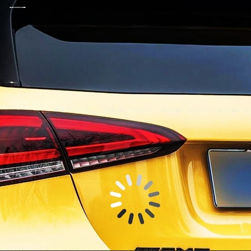 请稍等信号标志车贴汽车贴纸电量车身划痕贴三角窗后档玻璃贴
