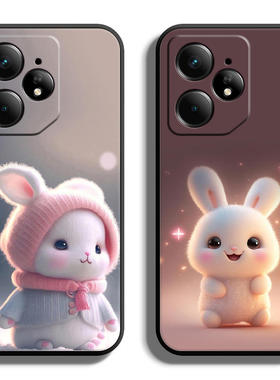 适用realme真我Neo7X手机壳RealmeNeo7se保护套Turbo防摔软全包超薄硅胶情侣新款个性创意卡通直边萌兔兔定制