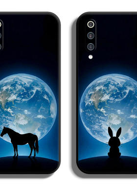 适用小米9手机壳Pro保护套SE全包CC9防摔定制cc9e软薄硅胶地球创意直边时尚卡通网红女潮男高级液态情侣简约