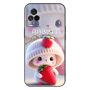 适用vivoiQOO7手机壳vivo iQOO爱酷7保护套iqoo7防摔全包软超薄5G版男液态硅胶女个性简约新款卡通萌兔订定制