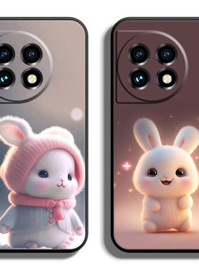 适用一加11手机壳1+11保护套oneplus十一防摔全包软超薄情侣潮网红男液态硅胶女个性创意简约直边萌兔兔定制