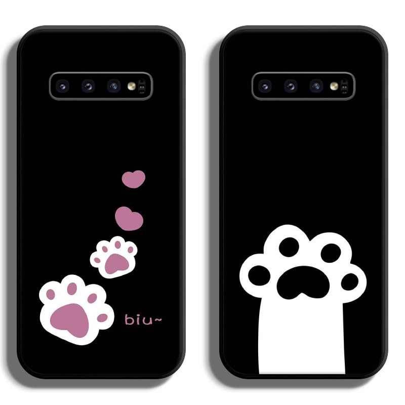 适用三星S10手机壳保护套+全包e防摔S9定制软S8薄+硅胶S7猫爪Edge男直边创意简约女情侣液态时尚高级潮个性新