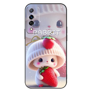 适用华为荣耀Play5tpro手机壳play5t pro保护套畅玩防摔全包软薄情侣潮直边网红男液态硅胶女卡通萌兔订定制