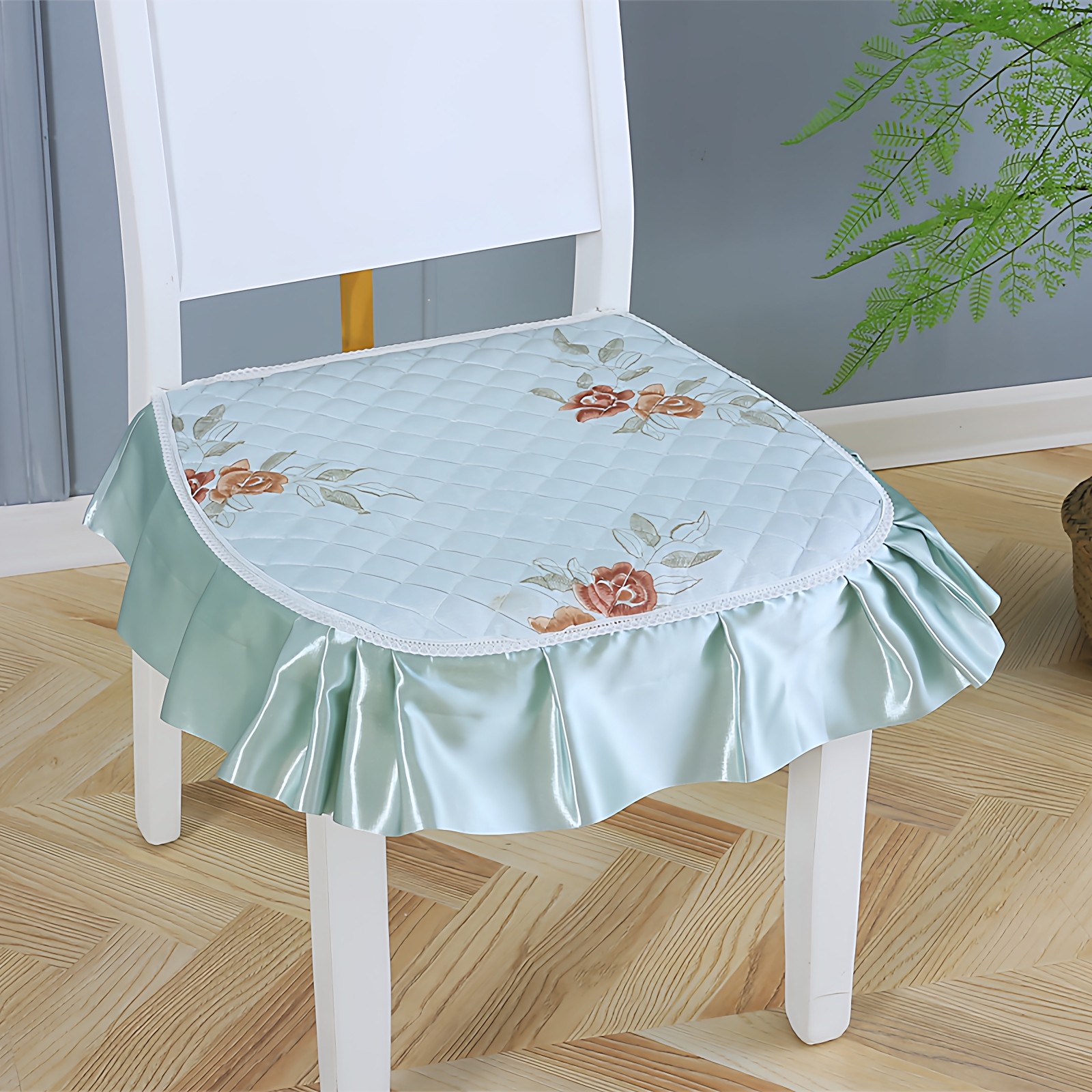 带绑带四季通用客厅办公室椅垫欧式加大餐椅垫加棉椅子屁股坐垫套