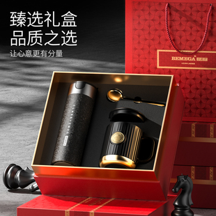 英国Bemega纯钛保温杯男士马克杯泡茶水杯子定制礼盒套装新年礼物