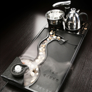 ban tra dien thong minh Bộ khay trà đá vàng đen toàn bộ hộ gia đình Kunde Bộ trà Kung Fu Bộ trà Kung Fu hoàn toàn tự động bếp từ nguyên tử hóa bộ trà nước chảy bộ pha trà điện