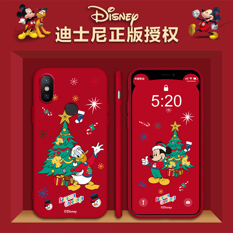 圣诞迪士尼小米6x手机壳液态硅胶mi6全包防摔米六红色软壳情侣女款可爱卡通米奇网红潮牌男个性创意潮m保护套,3C数码配件,手机保护套/壳,淘宝优惠券,粉丝福利购,淘宝优惠卷