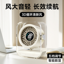 能适2025年新款桌面风扇家用制冷超强力大风办公室桌上插电静音小型电风扇大风学生宿舍写作业充电风扇夏男女
