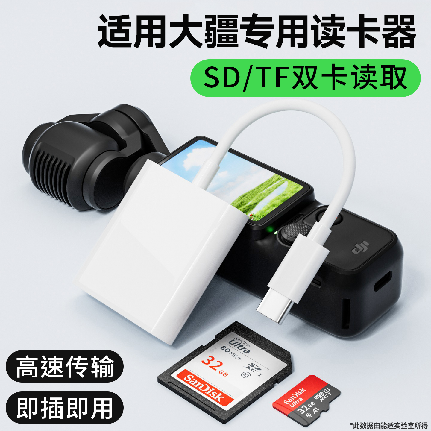 相机sd卡读卡器ccd佳能能适适用华为苹果16/17手机14直连接r50大疆pocket3内存卡typec线富士尼康tf卡otg索尼
