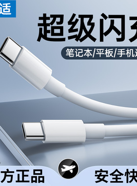 能适双typec充电线tpyc数据线tapyc快充tapc手机typc适用苹果华为小米闪充tpyec超级6a双头6a两头都是typec