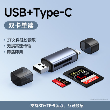 能适usb3.0高速读卡器适用于苹果iphone15手机单反相机读取器tf卡sd卡多合一万能读卡器通用转接typec电脑U盘