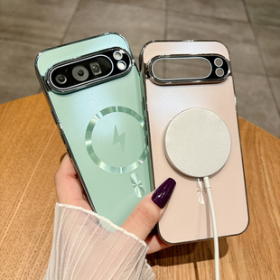适用谷歌pixel10pro手机壳电镀全包Pixel9Pro/10Pro Xl手机壳磁吸Pixel678A PRO pixel9Pro XL全包软9A手机壳