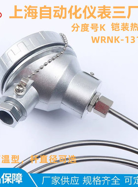 上海自动化仪表三厂铠装热电偶WRNK-131 136 上自仪K型耐高温探头