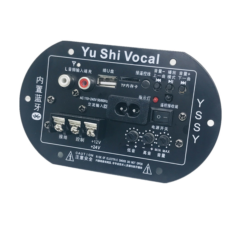D60蓝牙通话数字功放 6寸8寸220V家用扩音机板24V12V车载低音炮芯