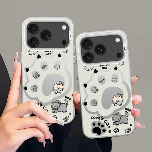 C09猫爪适用苹果17手机壳iphone16pro新款15promax保护MAX套14mini全包13防摔12外11air/XR/X/XS/XSMAX/plus