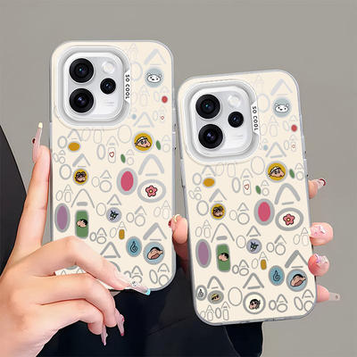 哈哈哈小新适用oppoa5手机壳oppo磨砂彩银a3pro/a2m/a1s全包防摔新款a55a56a58a93a95保护套磨砂彩银外壳男女
