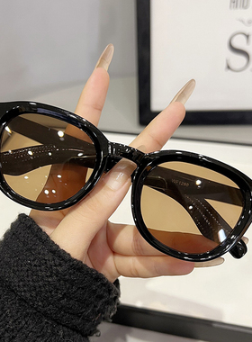 太阳镜女2025年新款防紫外线墨镜男高级感圆脸大脸简约眼镜显脸小