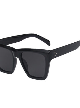 墨镜女夏显脸小太阳镜2022年新款防紫外线舒适复古黑框茶色眼镜潮