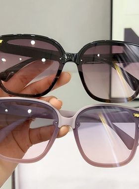 复古方形墨镜韩版潮ins网红高级感拍照凹造型防紫外线太阳眼镜潮