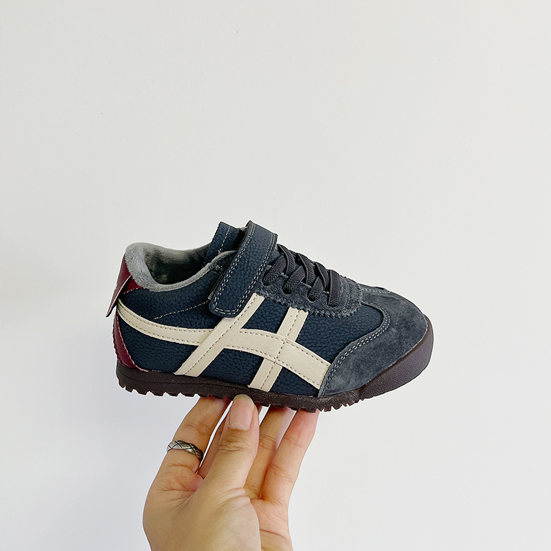 真皮儿童阿甘鞋秋冬季新款加绒二棉女童板鞋宝宝男童运动鞋