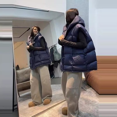 高级感羽绒棉服马甲女款坎肩外套