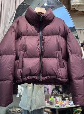 宽松小个子短款面包服棉袄外套